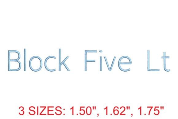 Block Five Light Embroidery Font Review