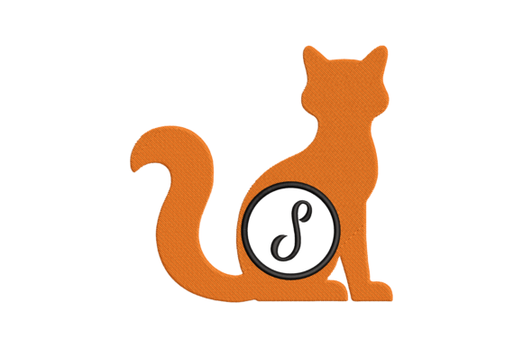 Cat Letter S: A Creative Embroidery Design