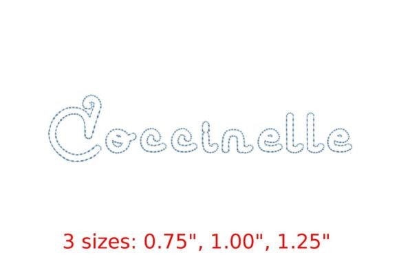 Coccinelle Bean Stitch Outline Font