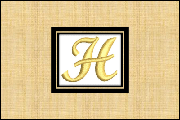 Gold Letter H for Holiday Embroidery