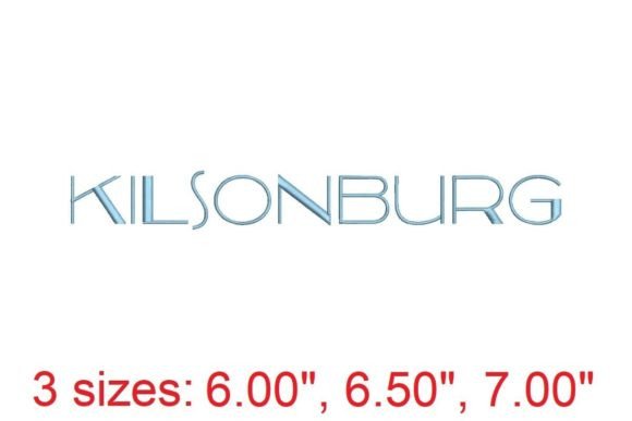 Kilsonburg Embroidery Font Review