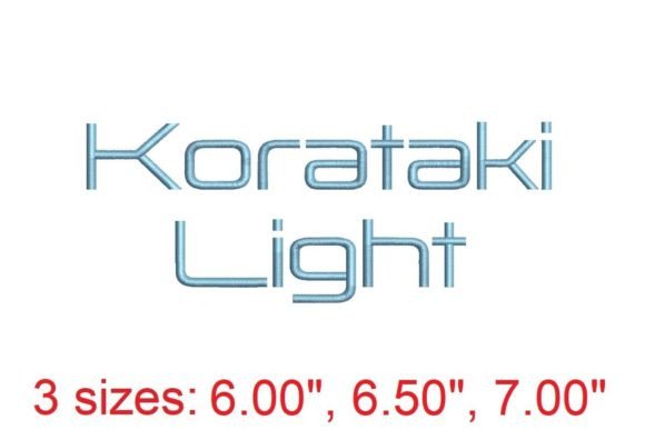 Korataki Light Embroidery Font Review