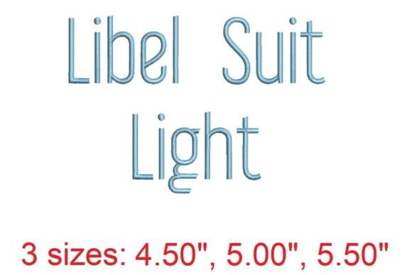 Libel Suit LT Embroidery Font Review