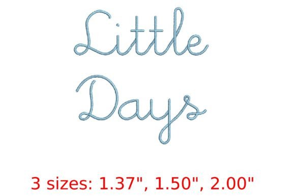 Little Days Font Review for Holiday Embroidery