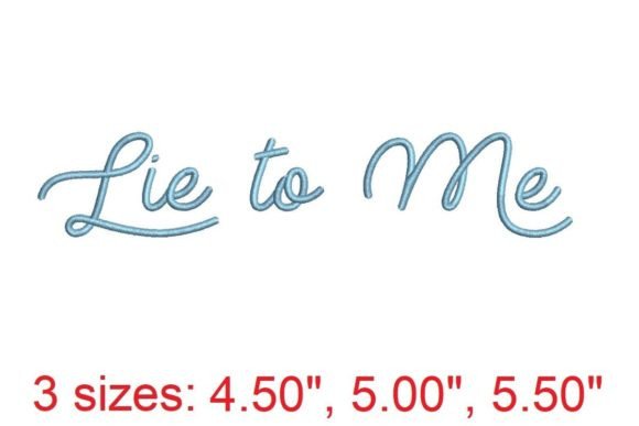 Review: Lie to Me Embroidery Font